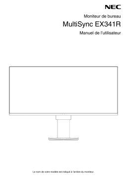 NEC EX341R-BK 34" 21:9 Ultrawide Monitor Manuel utilisateur