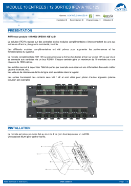 Optimus IPEVIA 10E 12S MODULO DE 10 ENTRADAS Y 12 SALIDAS RS485 Manuel utilisateur