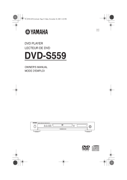 Yamaha dvd s559 Manuel utilisateur