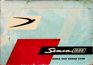 Simca 1000 Manuel du propriétaire | Fixfr