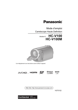 Panasonic HC V100 Mode d'emploi