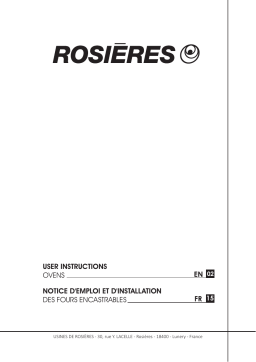 ROSIERES RFS 59INOX Four Manuel utilisateur