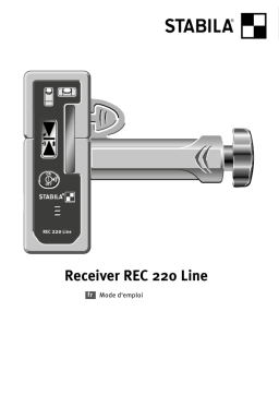 Stabila Récepteur REC 220 Line Laser Accessoire Manuel utilisateur