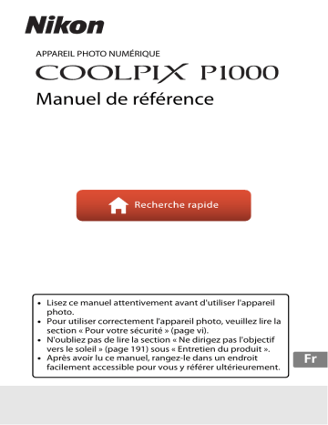 Nikon COOLPIX P1000 Manuel utilisateur | Fixfr