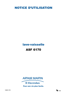 ARTHUR MARTIN ASF 6170 & ASF6170 Manuel utilisateur