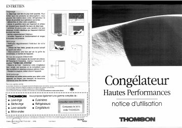 CVH33 | Manuel du propriétaire | Thomson CVH26 Manuel utilisateur | Fixfr