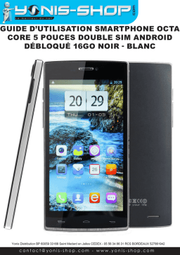 Yonis Smartphone 5" Octa Core Dual SIM Manuel utilisateur