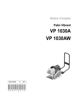 Wacker Neuson VP1030A Single direction Vibratory Plate Manuel utilisateur