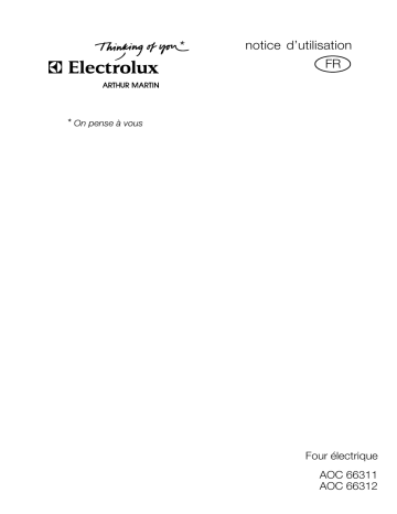 Manuel du propriétaire | Arthur Martin-Electrolux AOC 66311 W Four Manuel utilisateur | Fixfr