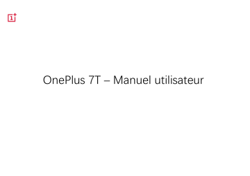 OnePlus 7T Manuel utilisateur | Fixfr