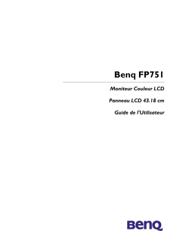 BenQ FP751 Manuel utilisateur