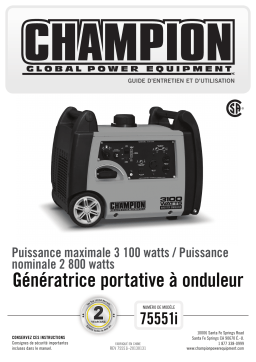 Champion Power Equipment 75551 Manuel utilisateur