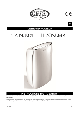 Argo Platinum 41 Manuel utilisateur