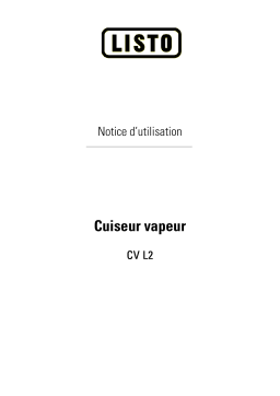 Listo CUISEUR VAPEUR CV L2 Manuel utilisateur