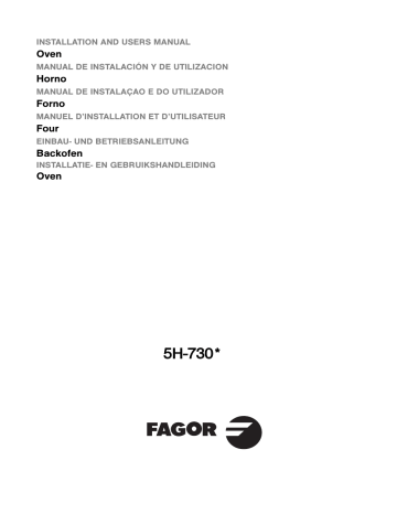 Manuel du propriétaire | Fagor 5H-730X Manuel utilisateur | Fixfr