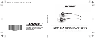 Manuel du propriétaire | Bose IE2 Manuel utilisateur | Fixfr