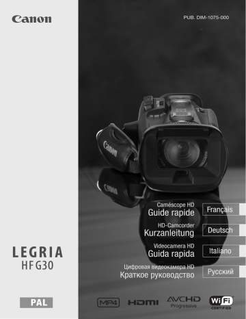 Mode d'emploi | Canon LEGRIA HF G30 Manuel utilisateur | Fixfr