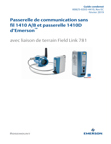 Mode d'emploi | Rosemount Passerelle de communication sans fil (Smart Wireless Gateway) 1410 d' Manuel utilisateur | Fixfr