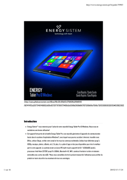 ENERGY SISTEM Pro 10 Windows Manuel utilisateur