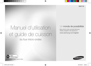 User's manual | Samsung MW71B Manuel utilisateur | Fixfr