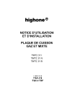 High One TMTC 31 N Table de cuisson Manuel utilisateur