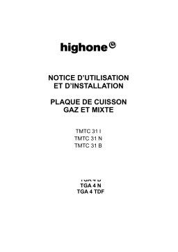 High One TMTC 31 N Table de cuisson Manuel utilisateur