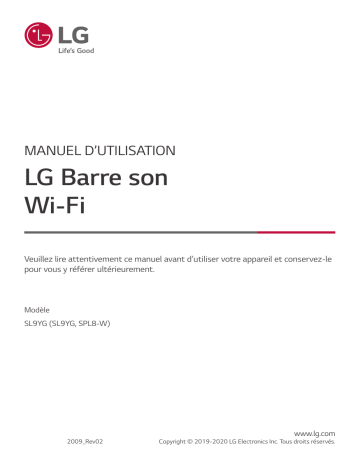 LG SL9YG Manuel du propriétaire | Fixfr