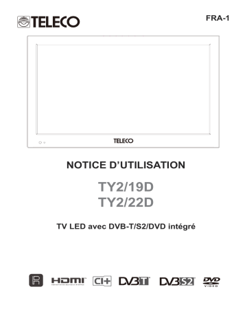 Teleco Televisore Led TY2/19D - TY2/22D Manuel utilisateur | Fixfr