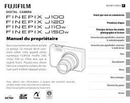 Fujifilm FinePix J110w Manuel utilisateur