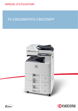 KYOCERA FS-C8025MFP Manuel utilisateur