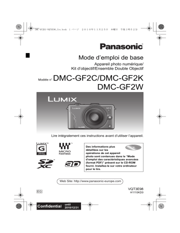 DMC GF2C | Panasonic DMC GF2K Mode d'emploi | Fixfr