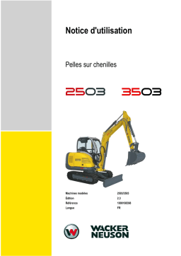 Wacker Neuson 3503 Tracked Conventional Tail Excavator Manuel utilisateur