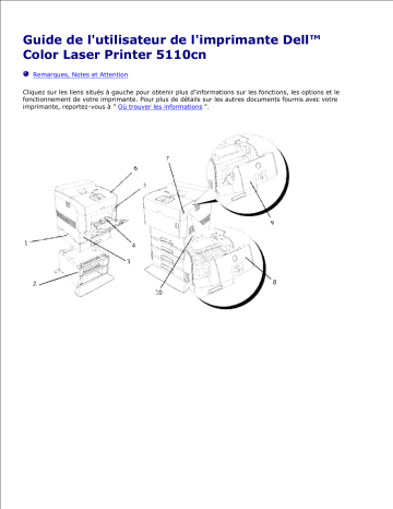 Dell 5110cn Color Laser Printer printers accessory Manuel utilisateur | Fixfr
