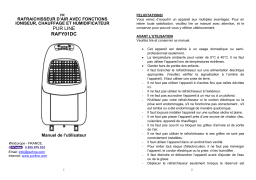 PUR LINE RAFY01DC Manuel utilisateur