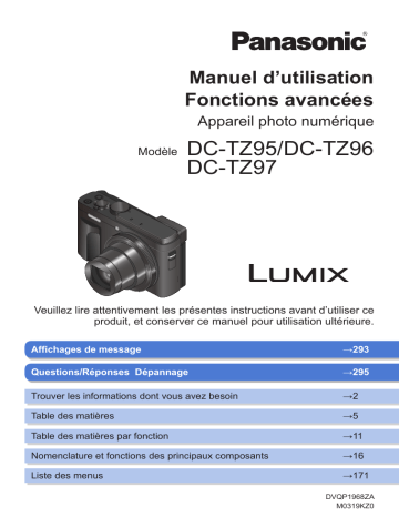 DC TZ95 | DC TZ96 | Panasonic DC TZ97 Manuel utilisateur | Fixfr