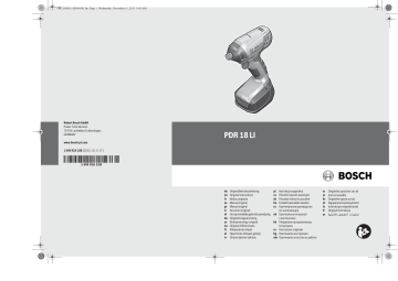 Bosch PDR 18 LI Mode d'emploi | Fixfr