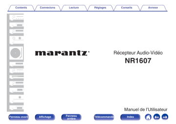 Manuel du propriétaire | Marantz NR1607 Manuel utilisateur | Fixfr