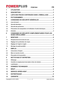 Powerplus pow 1044 Manuel utilisateur