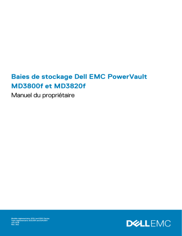 Dell PowerVault MD3820f storage Manuel du propriétaire | Fixfr