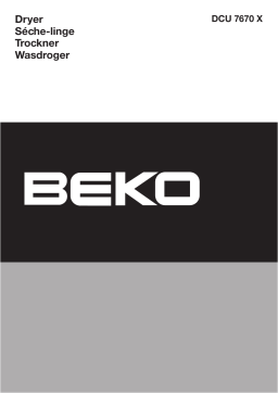 Beko dcu 7670 x Manuel utilisateur