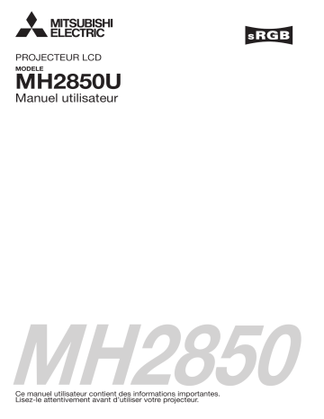 Manuel du propriétaire | Mitsubishi MH2850 Manuel utilisateur | Fixfr