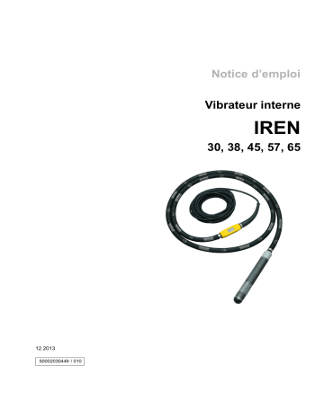 IREN 57 GV | IREN45/042/5 | IREN45/042/5GV | IREN 57 ST1 | IREN45/250/5 | IREN 65/42/7 | IREN58/042/10 | IREN38/042/10 | IREN38/042/5 | IREN38/042/5GV | IREN30/042/10 | IREN30/042/5 | IREN38/250/5 | IREN65/042/5GV | Wacker Neuson IREN45/042/10 High Frequency Internal Vibrator Manuel utilisateur | Fixfr