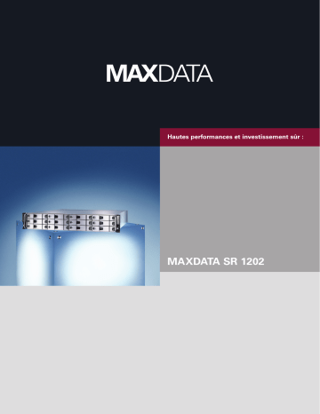 Manuel du propriétaire | MAXDATA PG MAXDATA SR 1202 Manuel utilisateur | Fixfr