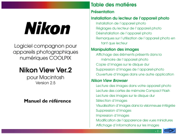 Manuel du propriétaire | Nikon VIEW 2.5 Manuel utilisateur | Fixfr