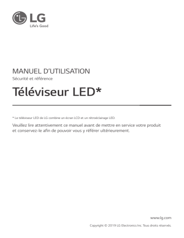 65SM8050PLC | 55SM8050PLC | LG 49SM8050PLC Manuel du propriétaire | Fixfr