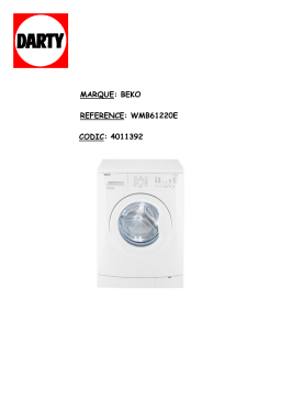 Beko WM1012CDS Manuel utilisateur