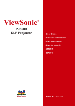 ViewSonic PJ558D Manuel utilisateur