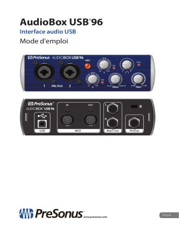 AudioBox Studio Ultimate Bundle | AudioBox USB 96 | PRESONUS AudioBox 96 Studio Manuel du propriétaire | Fixfr