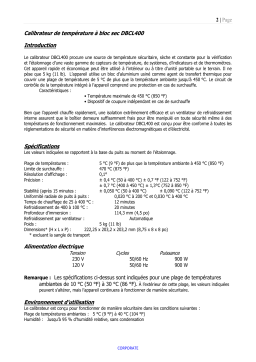 Omega DBCL-400 Manuel utilisateur