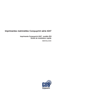 Compuprint 4247Z03 4247Z03plus Impact Printer Guide de démarrage rapide | Fixfr